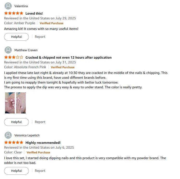 Lavender Violets 62 Pcs Dip Powder Nail Kit Starter Review